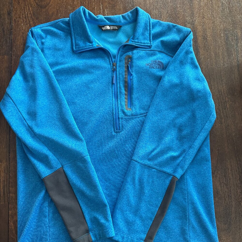 The North Face Men's 1/2 Zip Pullover - Blue Size Large